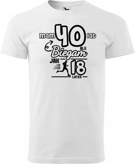 Koszulka Na 40 Urodziny Mam 40 Lat A Biegam Jak 18 Latek Super Prezent Dla Niego Męska 4Xl/Aradena Inna marka