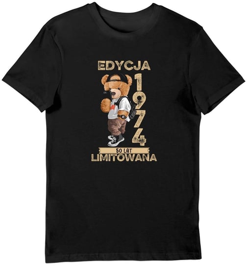 Koszulka na 50 urodziny edycja limitowana 1974 czarna 2XL KozakNadruki