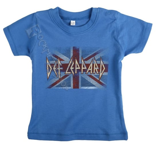 koszulka niemowlęca DEF LEPPARD - BLUE UNION FLAG-3-6M (68cm) Pozostali producenci