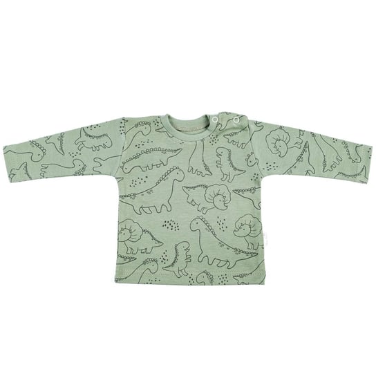 Koszulka niemowlęca z długim rękawem dino zielona Tup Tup