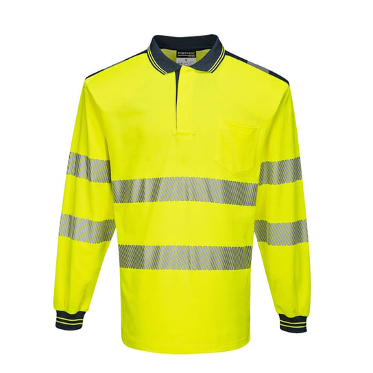 Koszulka ostrzegawcza polo PW3 Żółty Granat L Portwest