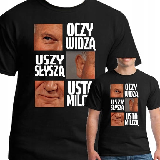 Koszulka Papież Jan Paweł Oczy Uszy L 2094 Czarna Inna marka