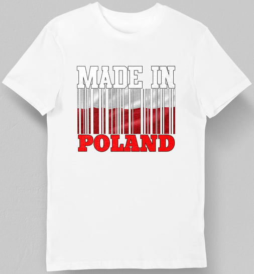 Koszulka Patriotyczna Made in Poland biała M KozakNadruki