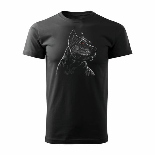 Koszulka Pit Bull z psem Pit Bull Pitbull męska czarna-L TUCANOS