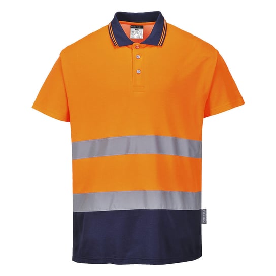 Koszulka polo Comfort Granat Pomarańcz 2XL Portwest