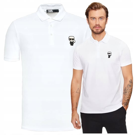 koszulka polo karl lagerfeld polówka meska biała PREMIUM koszulka polo karl lagerfeld polówka meska biała PREMIUM r.XXL Karl Lagerfeld