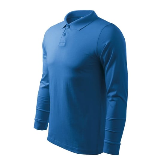 Koszulka polo Malfini Single J. LS M (kolor Niebieski, rozmiar 2XL) MALFINI