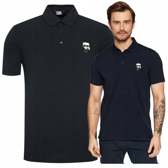 koszulka polo meska granatowa karl lagerfeld polówka meska slim fit koszulka polo meska granatowa karl lagerfeld polówka meska slim fit r.XXL Karl Lagerfeld