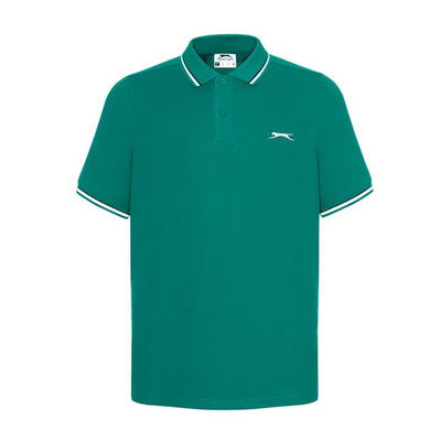 Koszulka polo męska turkusowa Slazenger Tipped, Rozmiar 4XL Slazenger