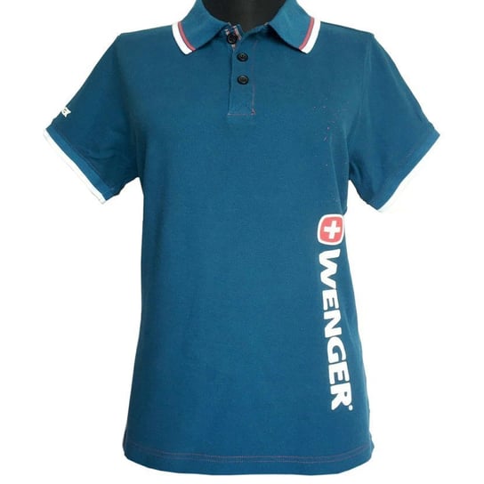 Koszulka polo Wenger Swiss Army Knife 100% Cotton Pique Blue (9.075.023)-L WENGER