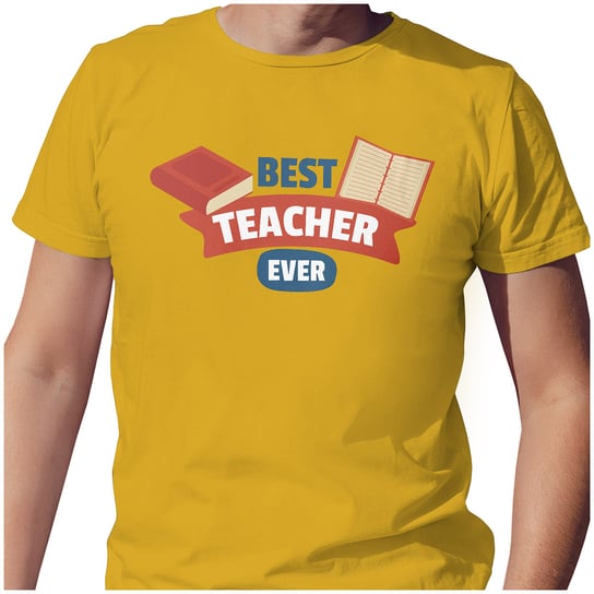 KOSZULKA PREZENT T-SHIRT 2XL DZIEŃ NAUCZYCIELA BEST TEACHER EVER JAKOŚĆ PolskaKoszulka