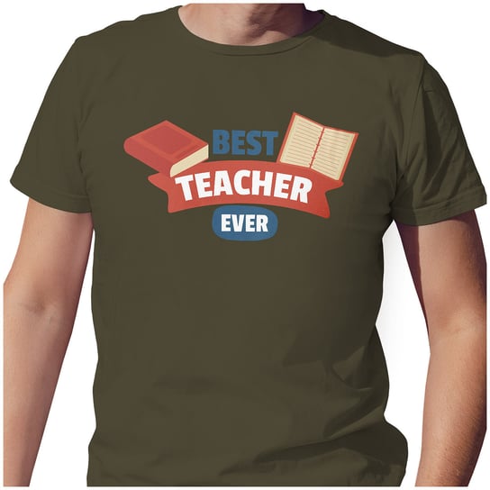 KOSZULKA PREZENT T-SHIRT S DZIEŃ NAUCZYCIELA BEST TEACHER EVER JAKOŚĆ PolskaKoszulka