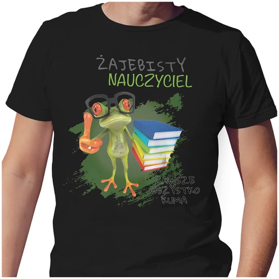 KOSZULKA PREZENT T-SHIRT XL DZIEŃ NAUCZYCIELA ŻABA NAUCZYCIEL JAKOŚĆ PolskaKoszulka