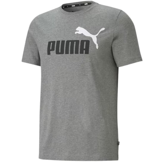 Koszulka Puma Ess+ 2 Col Logo Tee M 586759 (kolor Szary/Srebrny, rozmiar L) Puma