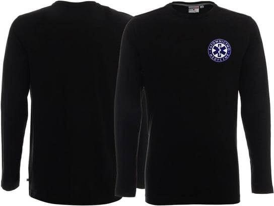 Koszulka ratownicza RATOWNICTWO MEDYCZNE niebieskie logo męska z długim rękawem czarna Inny producent