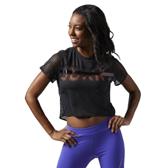 Koszulka Reebok Cardio damska top sportowy termoaktywny z siateczki-M Reebok