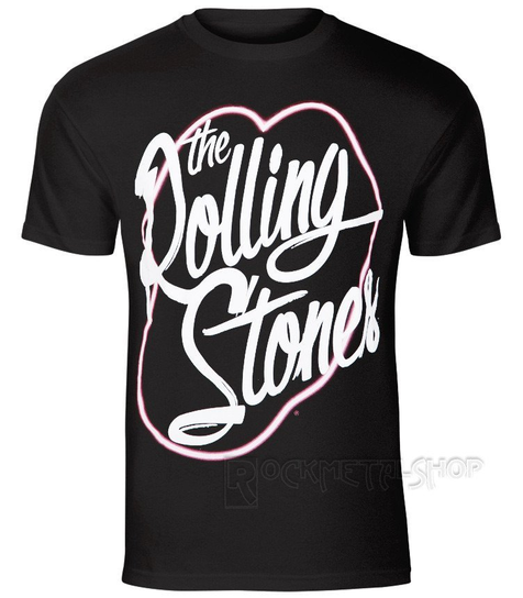 koszulka ROLLING STONES - NEON LIPS SCRIPT -M Inna marka