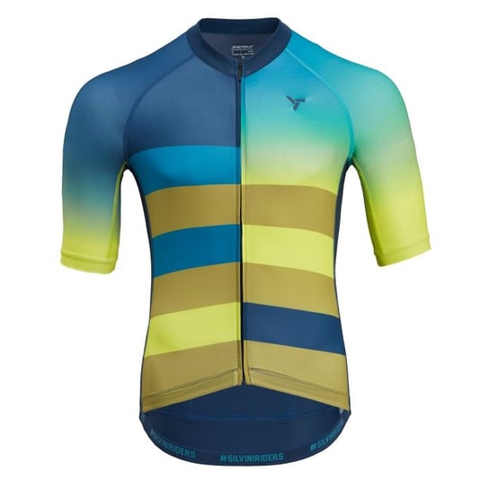 Koszulka Rowerowa Kolarska Silvini Men'S Cycling Jersey Mazzano | Navy / Lime Xxl Silvini