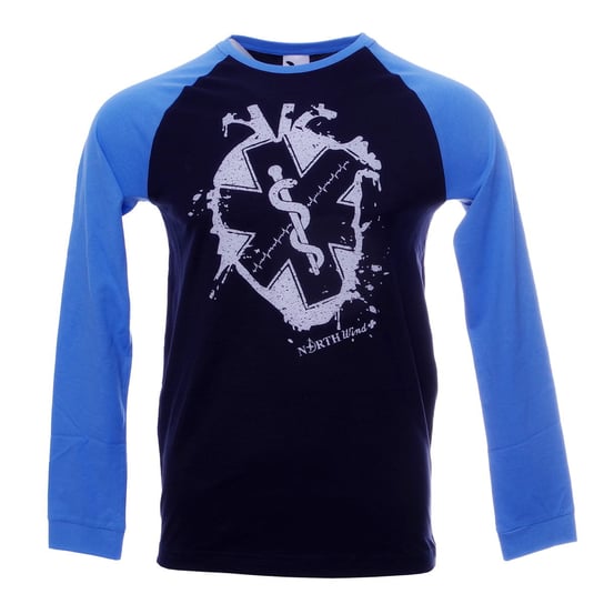 Koszulka Serce Ratownika z długim rękawem granatowo niebieska Inny producent