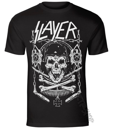koszulka SLAYER - SKULL & BONES REVISED-M Inna marka