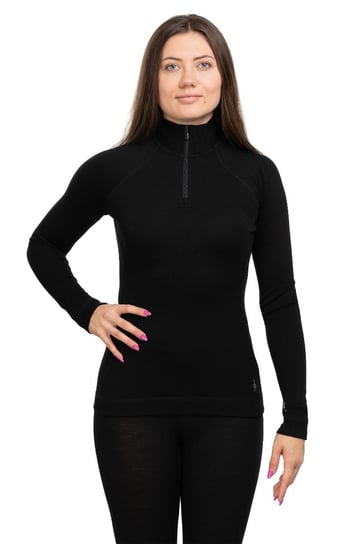 Koszulka Smartwool Classic Thermal Merino Base Layer 1/4 Zip Women-Black xs SmartWool