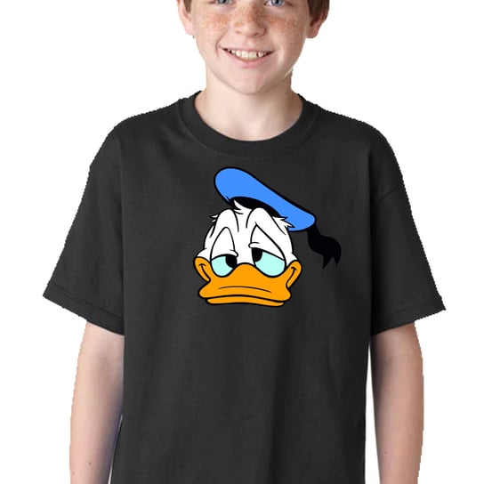 KOSZULKA ŚMIESZNA KACZOR DONALD DUCK PREZENT BAJKA P040 CZARNA M JHK