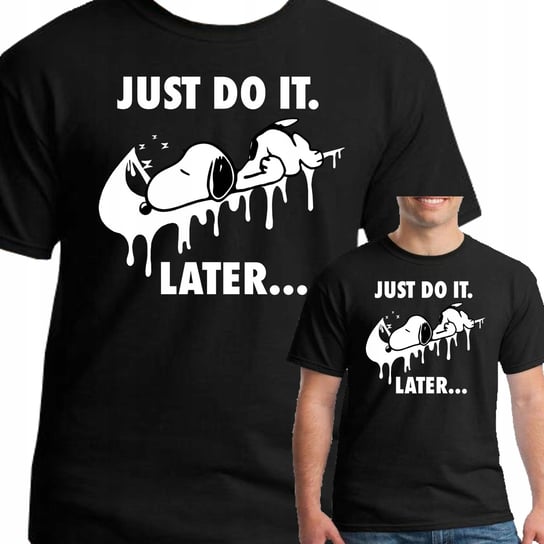 Koszulka Snoopy Prezent Just Do It S 0797 Czarna Inna marka