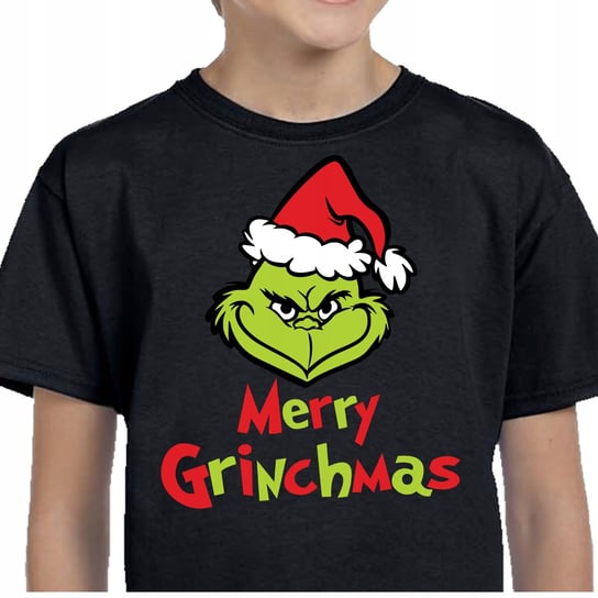 Koszulka Świąteczna Grinch Prezent Czarna 104 Inna marka
