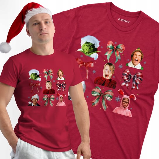 Koszulka Świąteczna Męska Świąteczne Filmy Kevin Prezent pod Choinkę Tshirt Meeboo
