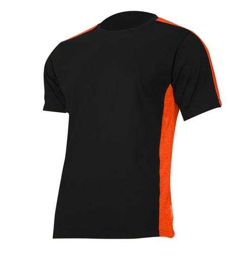 Koszulka T-Shirt 180G/M2, Czarno-Pomarańczowa, "L", Ce, Lahti Lahti PRO