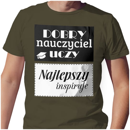 KOSZULKA T-SHIRT 2XL DZIEŃ NAUCZYCIELA NAJLEPSZY NAUCZYCIEL INSPIRUJE PolskaKoszulka