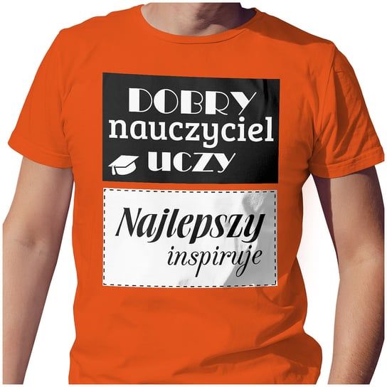 KOSZULKA T-SHIRT 2XL DZIEŃ NAUCZYCIELA NAJLEPSZY NAUCZYCIEL INSPIRUJE PolskaKoszulka