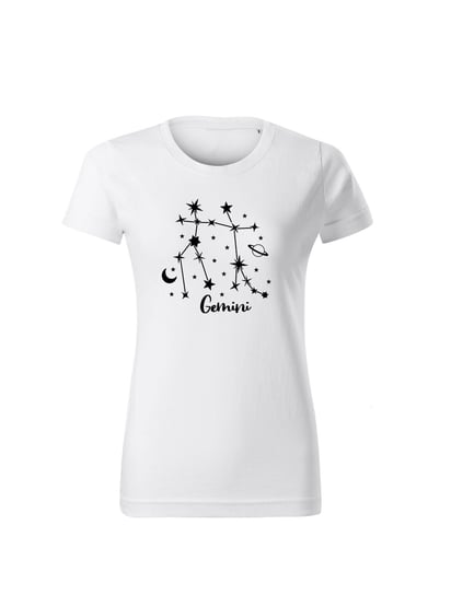 Koszulka T-shirt Biała znak zodiaku Bliźnięta Hafna