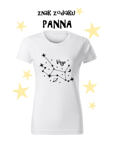 Koszulka T-shirt Biała znak zodiaku Panna Hafna
