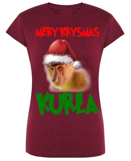 Koszulka T-Shirt damski Merry Krysmas Kurła Nosacz Święta L Inna marka