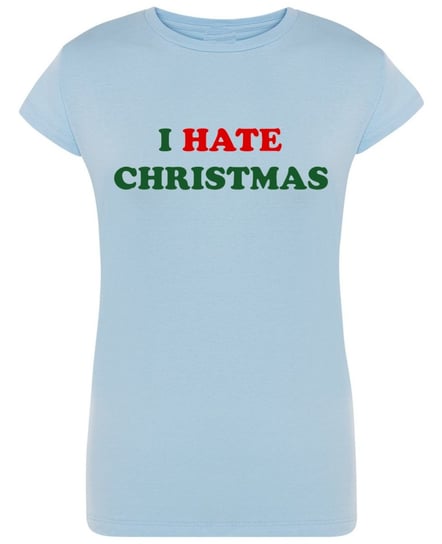 Koszulka T-Shirt damski nadruk świąteczy I hate Christmas L Inna marka