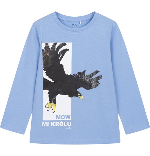 Koszulka T-Shirt Dziecięca Chłopięca Długi Rękaw Jesień Król Orzeł 140 Endo Endo