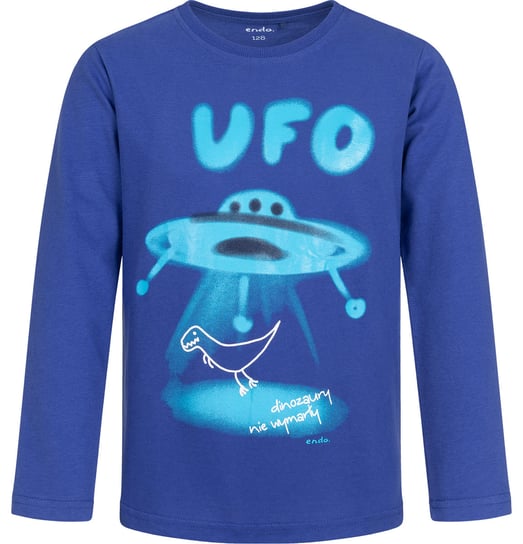 Koszulka t-shirt dziecięca Chłopięca z Długim Rękawem 134 UFO bawełna  Endo Endo
