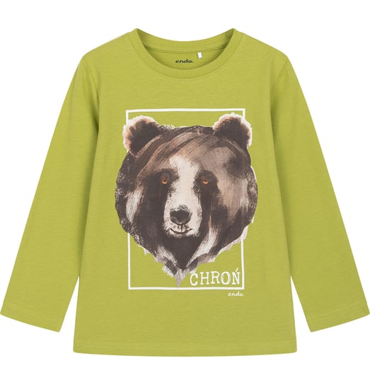 Koszulka T-Shirt Dziecięca Chłopięca Z Długim Rękawem  Niedźwiedź 146 Endo Endo