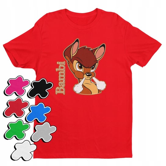 KOSZULKA T-SHIRT DZIECIĘCA Z NADRUKIEM BAMBI TUPTUŚ DZIEWCZYNKI -XS 110-116 Inna marka