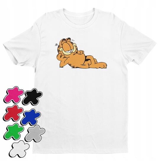 KOSZULKA T-SHIRT DZIECIĘCA Z NADRUKIEM GARFIELD KOT LASAGNE -S 122-128 Inna marka