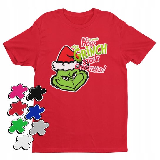 KOSZULKA T-SHIRT DZIECIĘCA Z NADRUKIEM GRINCH ŚWIĘTA PREZENT -L 146-152 Inna marka