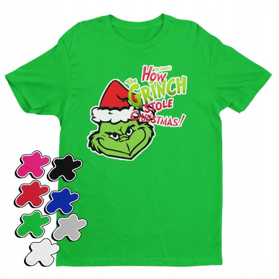 KOSZULKA T-SHIRT DZIECIĘCA Z NADRUKIEM GRINCH ŚWIĘTA PREZENT -XS 110-116 Inna marka