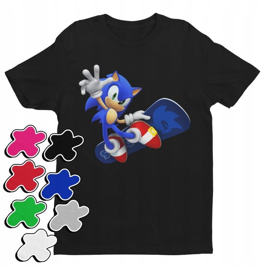 KOSZULKA T-SHIRT DZIECIĘCA Z NADRUKIEM SONIC RÓŻNE WZORY KOLORY -S 122-128 Inna marka