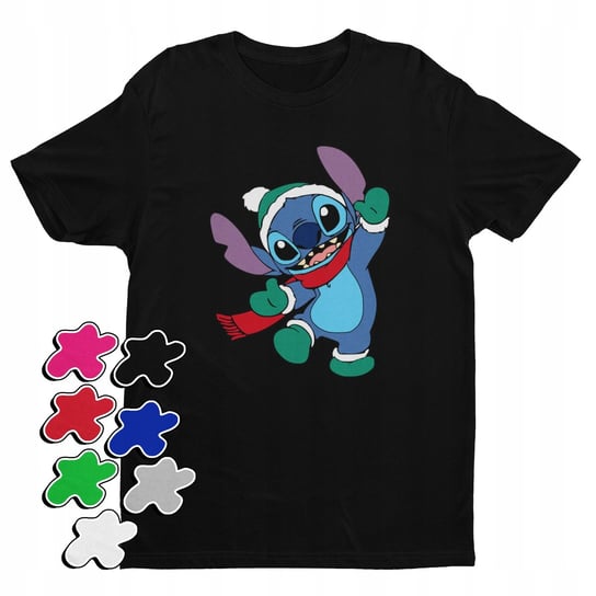 Koszulka T-Shirt Dziecięca Z Nadrukiem Stitch Święta Prezent -L 146-152 Inna marka