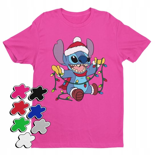 KOSZULKA T-SHIRT DZIECIĘCA Z NADRUKIEM STITCH ŚWIĘTA PREZENT -L 146-152 Inna marka