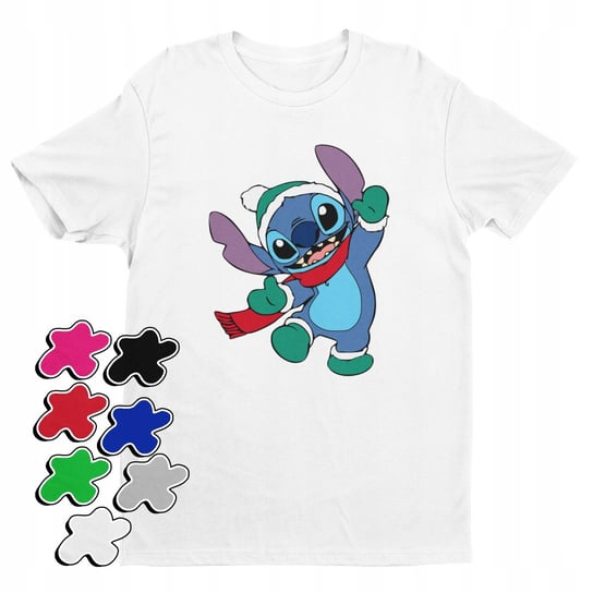 KOSZULKA T-SHIRT DZIECIĘCA Z NADRUKIEM STITCH ŚWIĘTA PREZENT -S 122-128 Inna marka