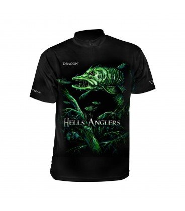 Koszulka T-Shirt H.anglers Szczupak Xxl Cza/Ziel.* DRAGON