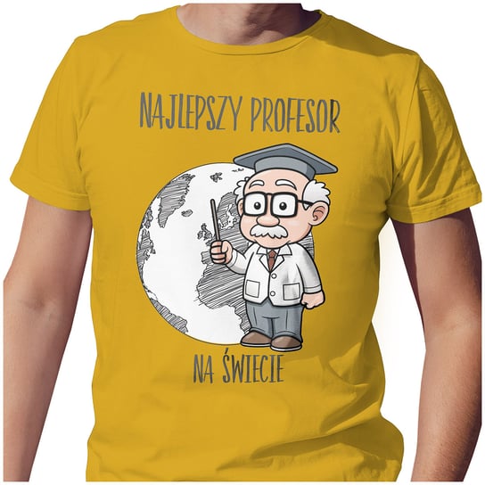 KOSZULKA T-SHIRT M DZIEŃ NAUCZYCIELA NAJLEPSZY PROFESOR NA ŚWIECIE JAKOŚĆ PolskaKoszulka