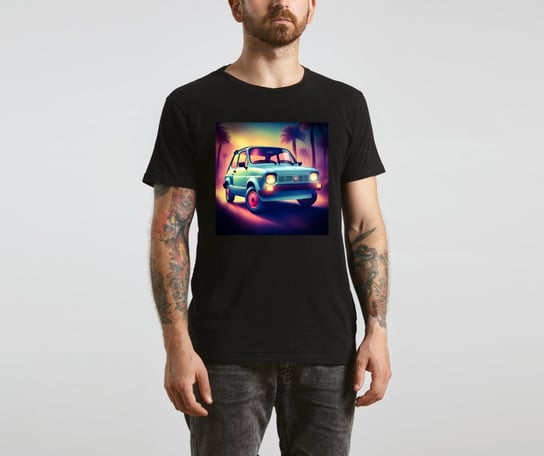 Koszulka T-Shirt Maluch Fiat 126p rozmiar S z nadrukiem nadruk auto samochód Inna marka